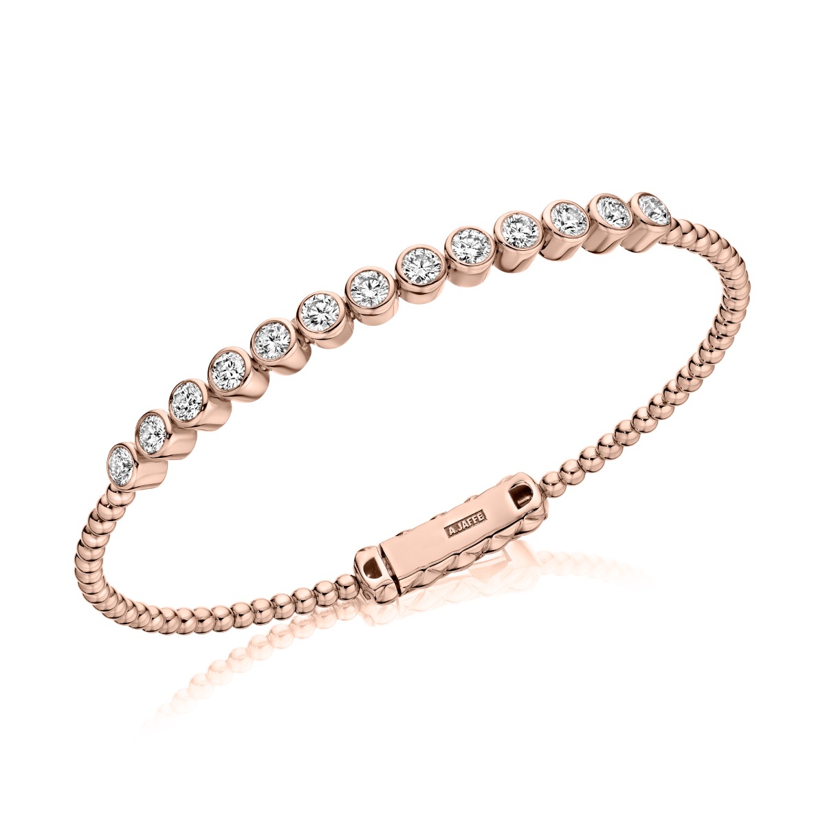 Bezel Diamond Flexible Bangle