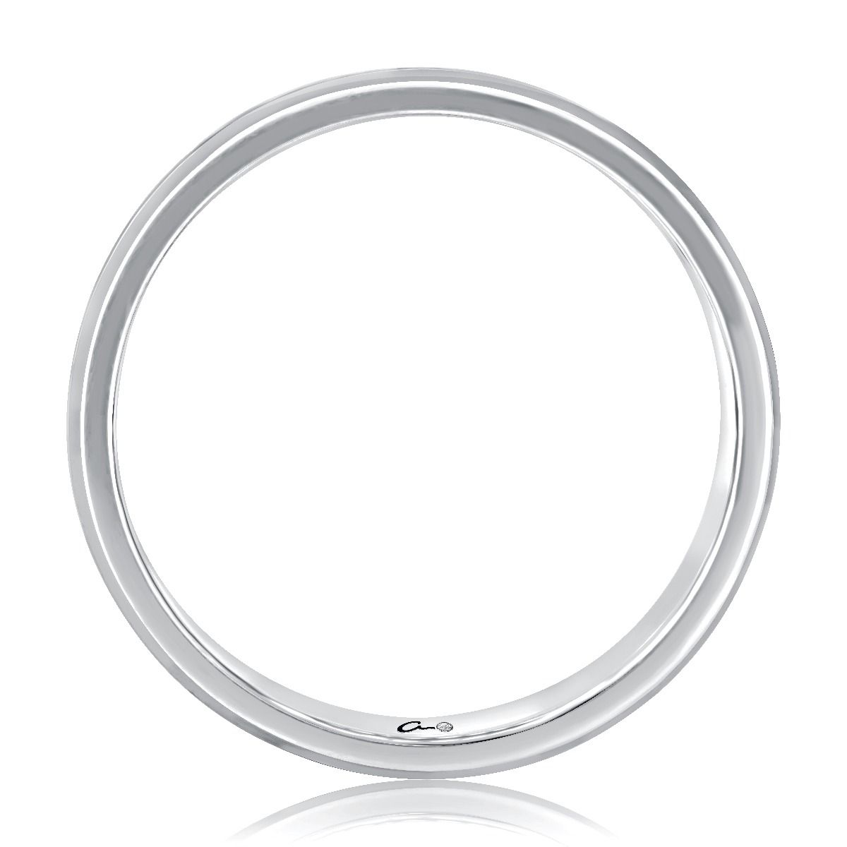 Black Zirconium Satin Band with Beveled Edges, photograph 3