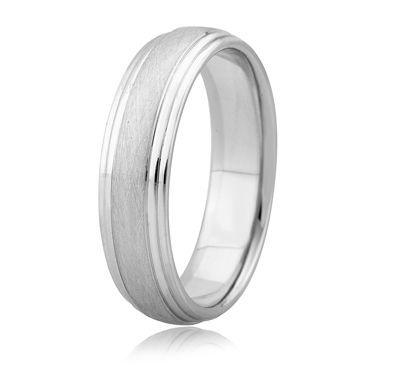 Scratch Finish Modern Men's Ring, photograph 2