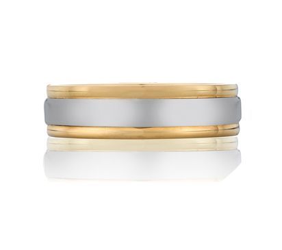 Classic Double Beveled Men's Ring