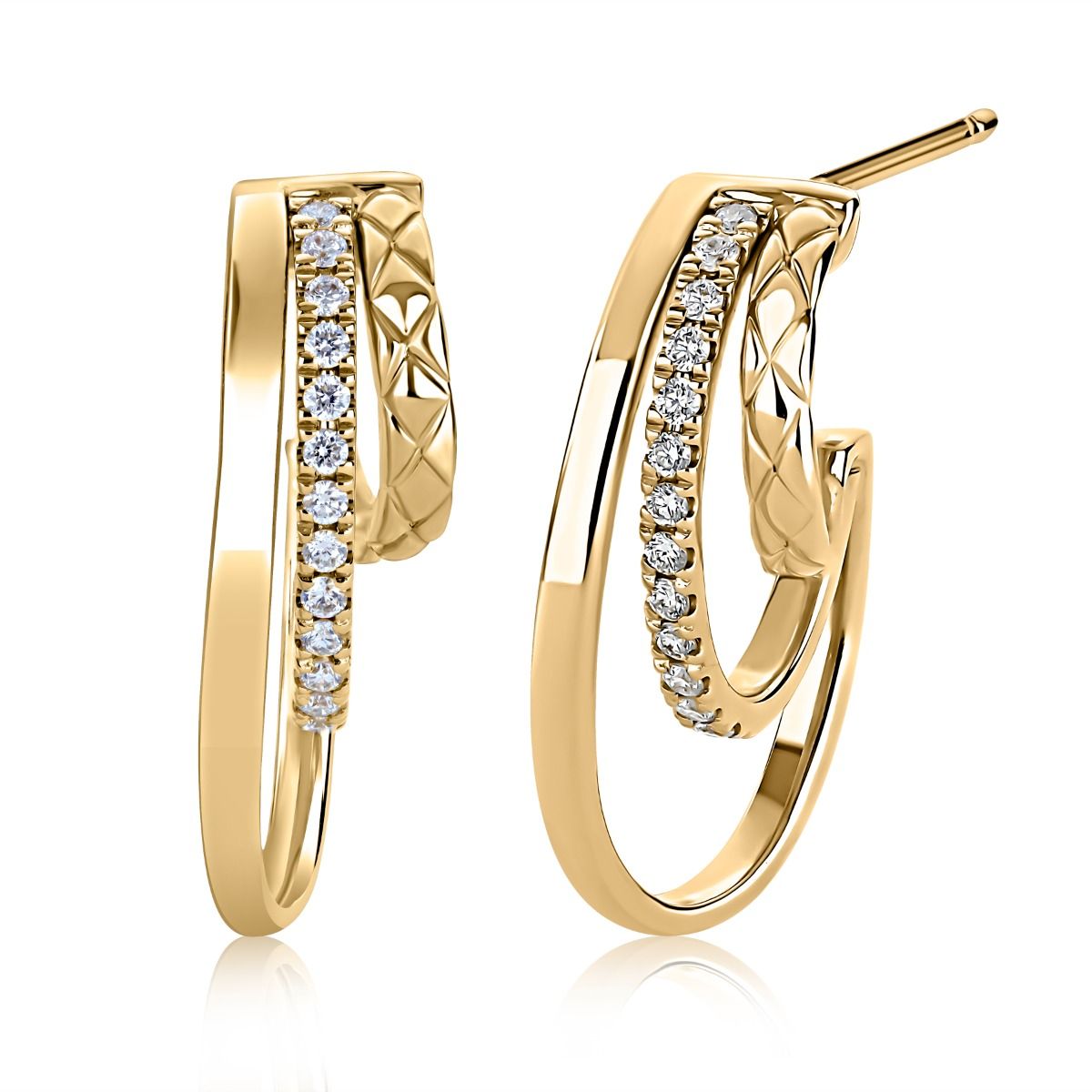 Quilts® Pave Loop Earrings