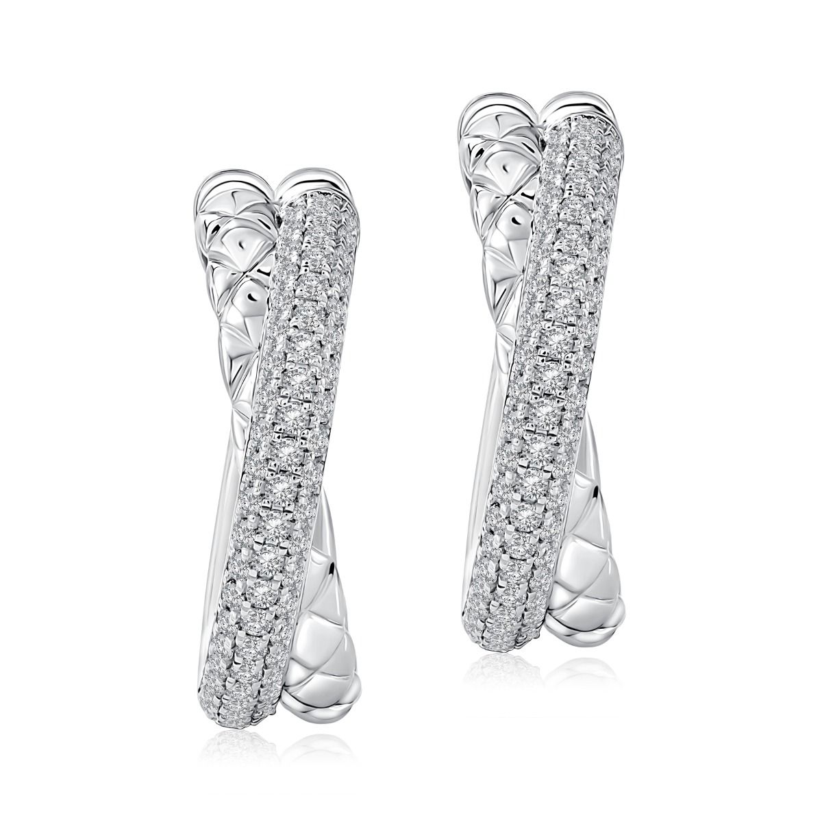 Diamond Statement Earrings in Mixed Metal