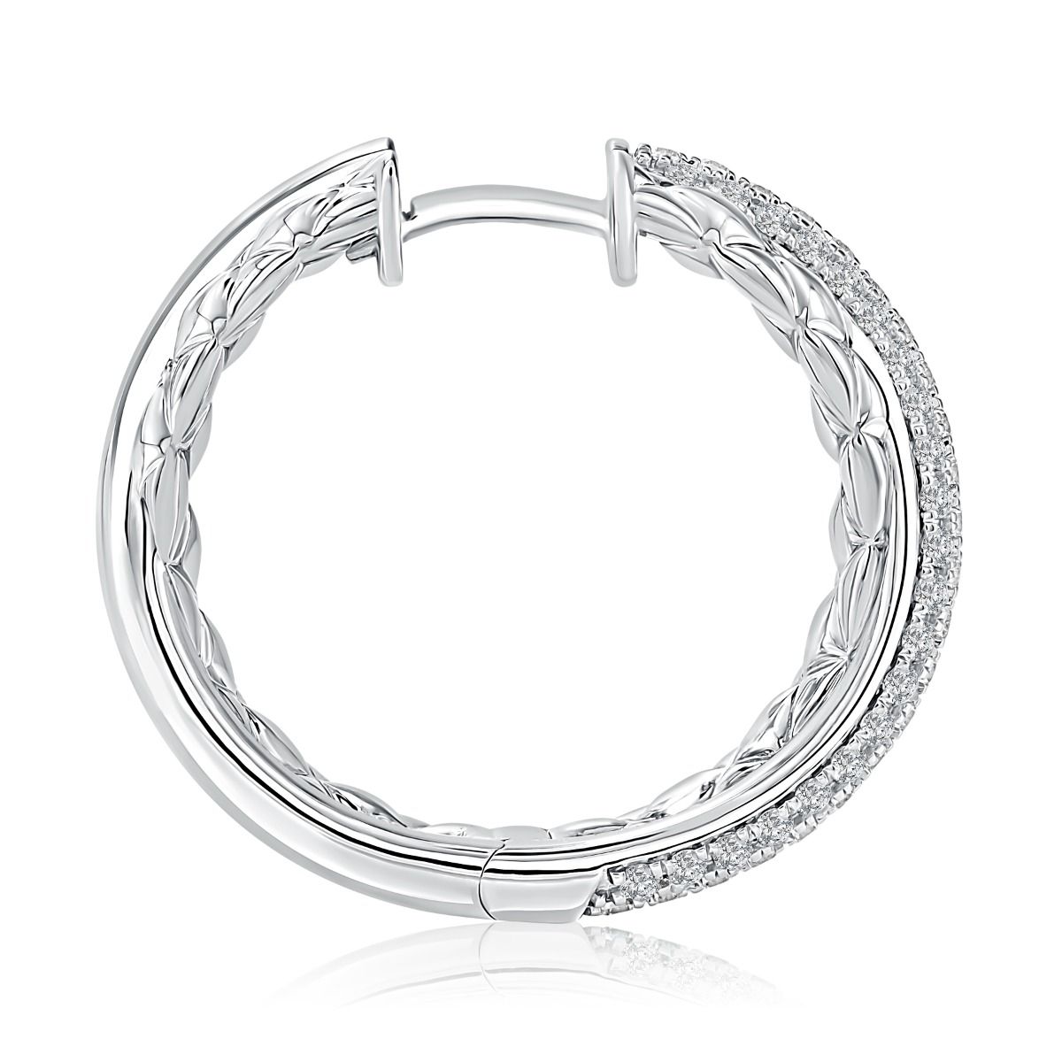 Diamond Statement Earrings in Mixed Metal, photograph 4
