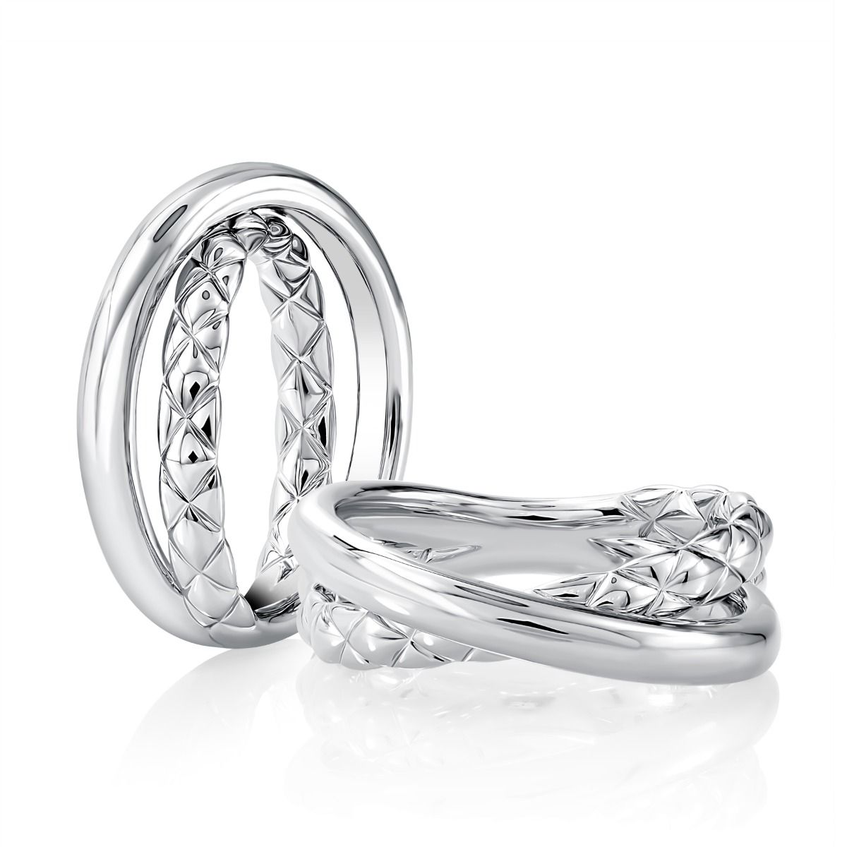 Twisted Sculpted Silver Ring