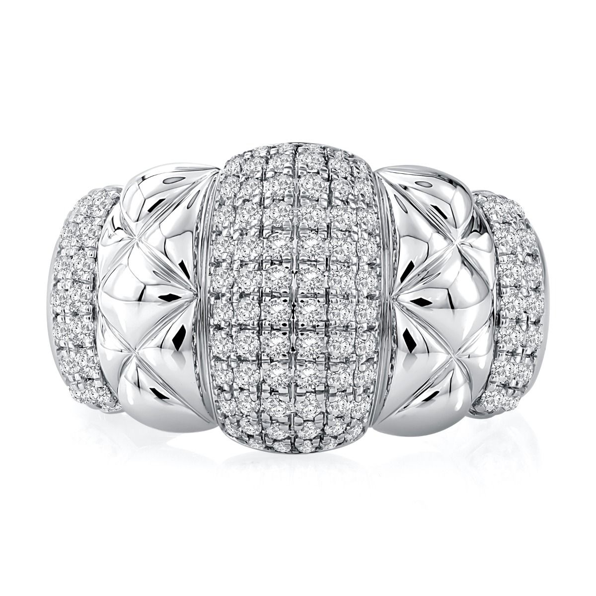 Wide Diamond Pave Statement Ring, photograph 3