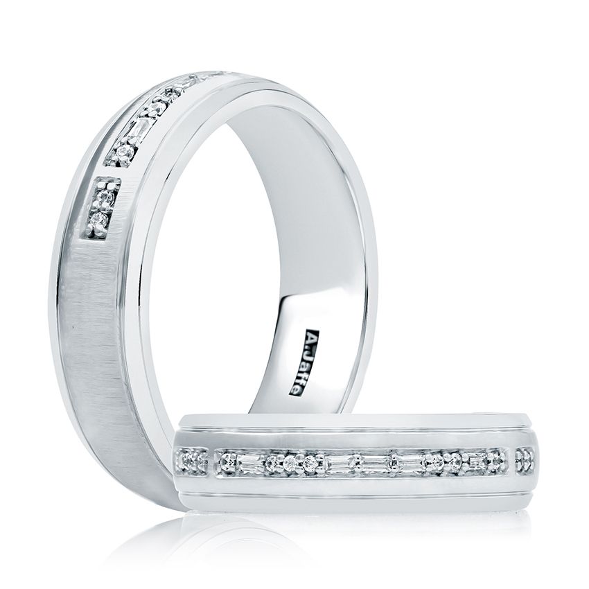 Dome Shaped Morse Code Diamond Wedding Band
