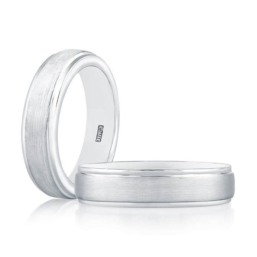 Satin Brushed Modern Men's Ring
