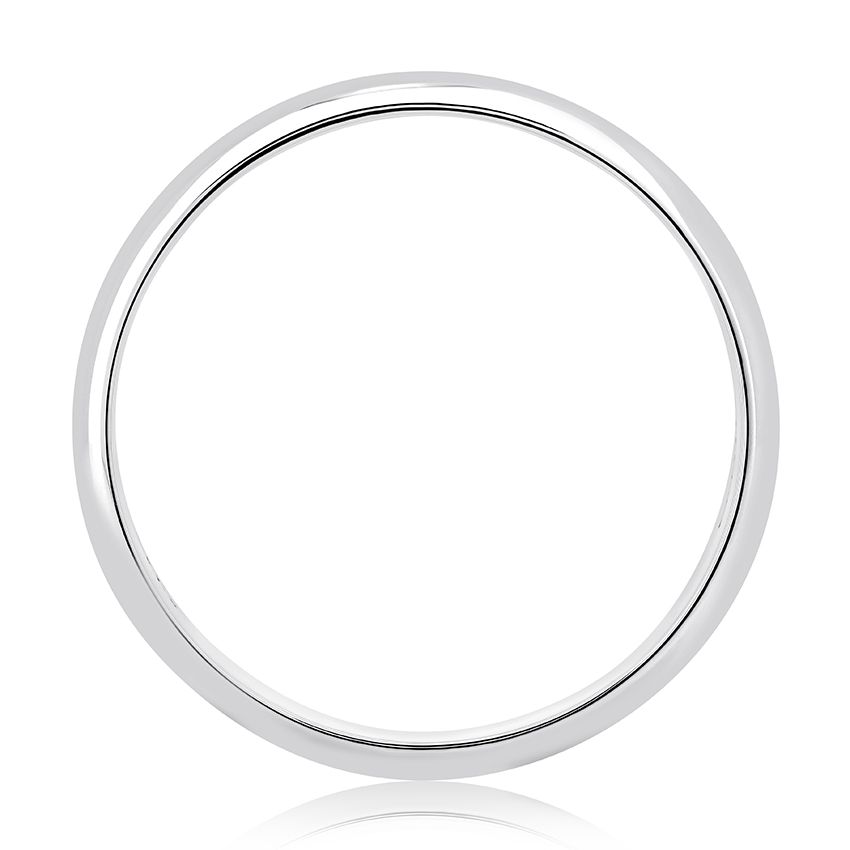 Dome Shaped Polished Platinum Men's Wedding Band, photograph 2