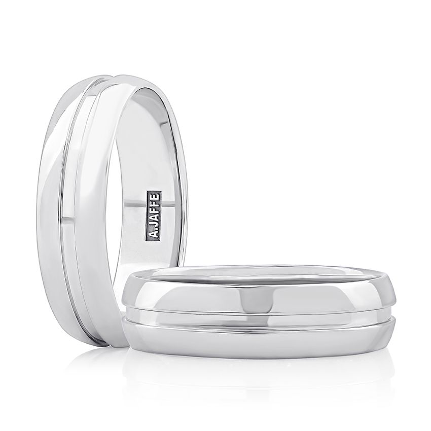 Polished Platinum Platinum Men's Wedding Band