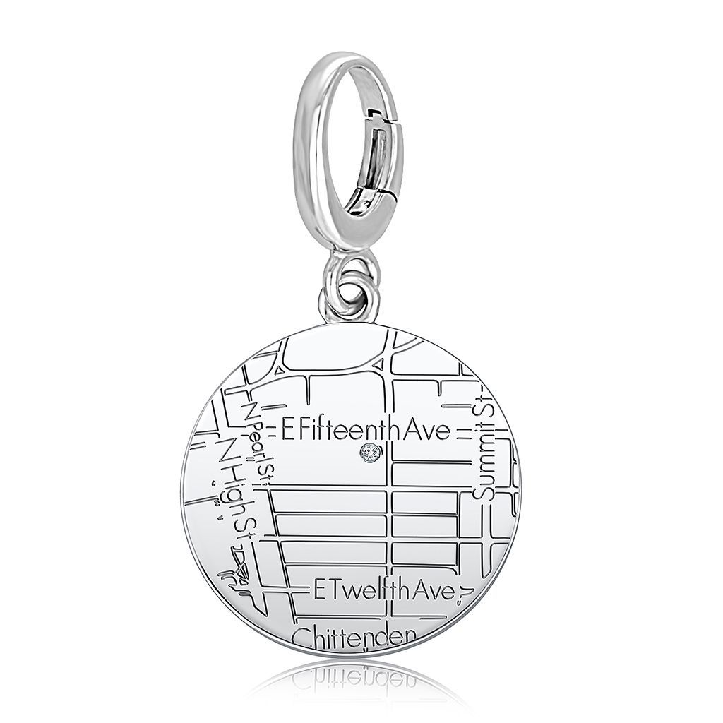Sterling Silver Circle Charm, photograph 2