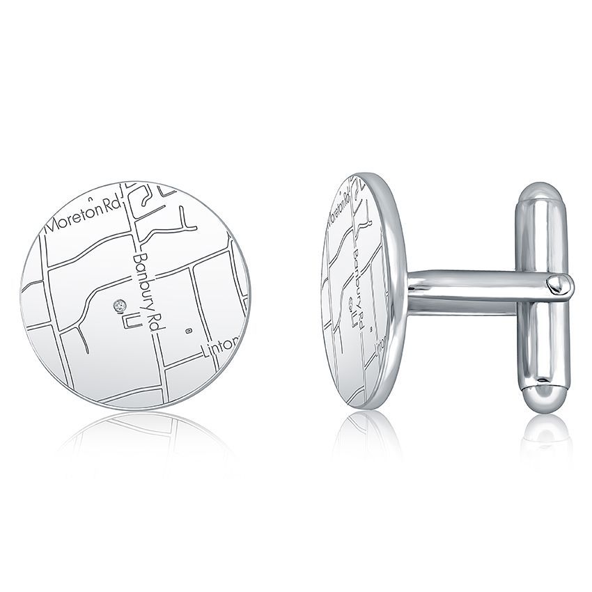 Sterling Silver Circle Cufflinks