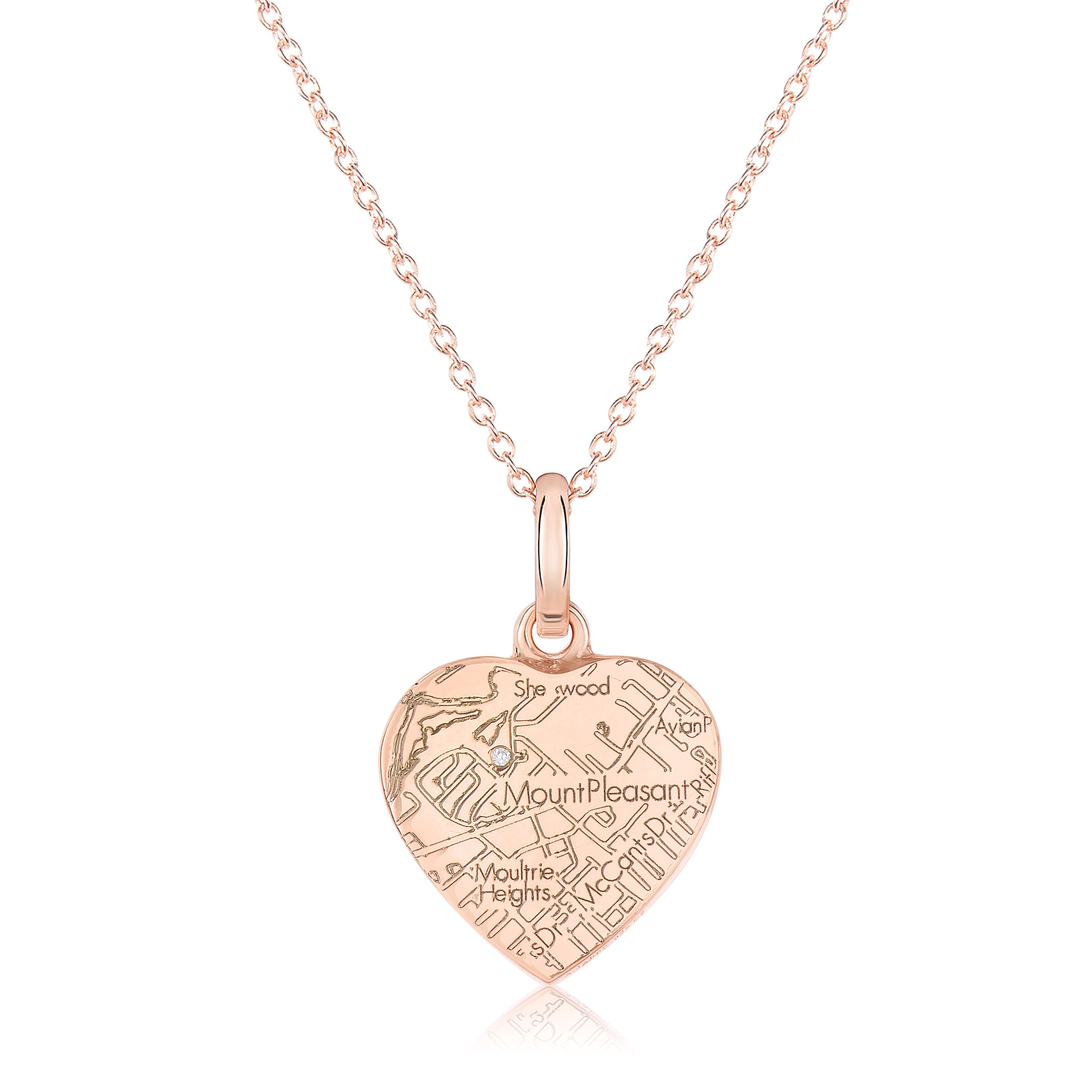 14k Rose Gold Heart Pendant