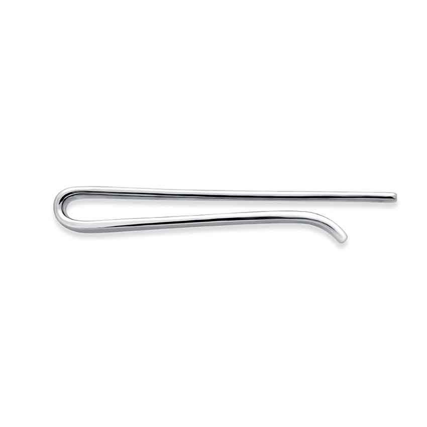 Sterling Silver Men's Map Tie Bar, photograph 3