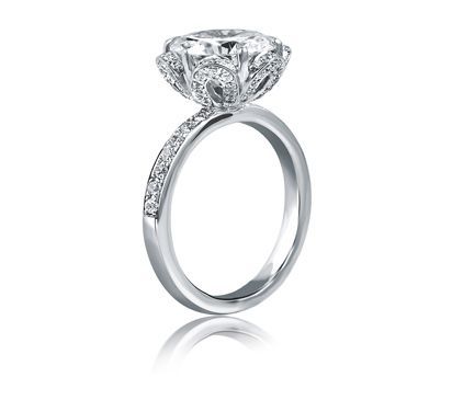 Statement Diamond Petal Engagement Ring, photograph 2