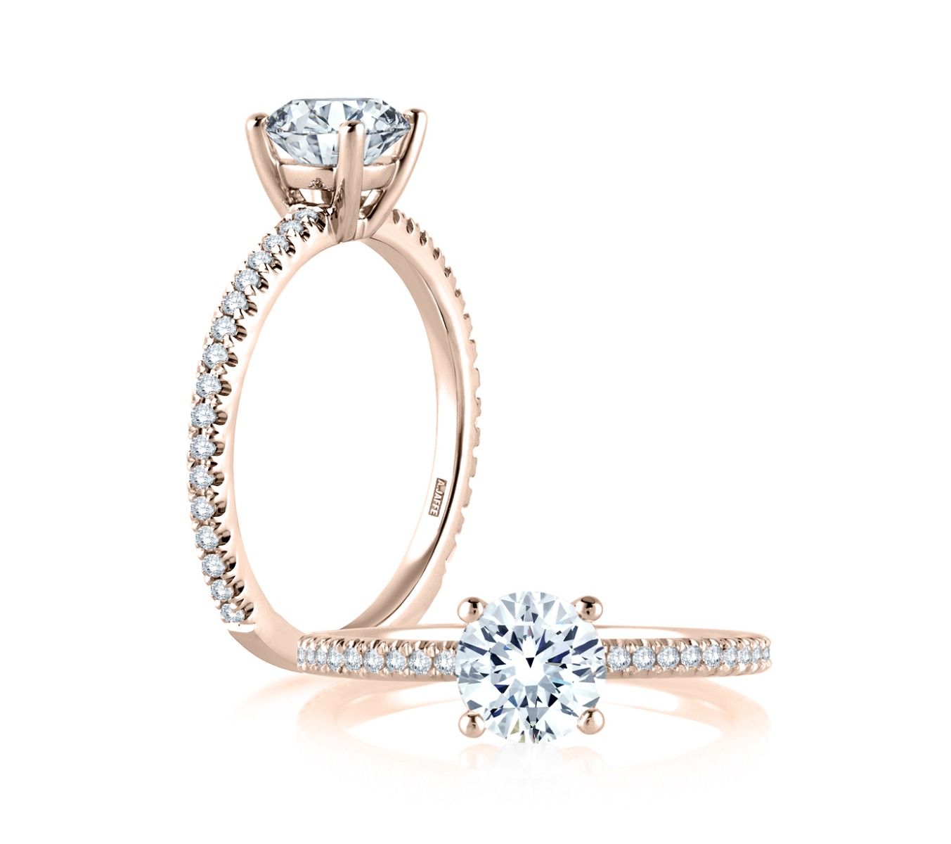 Classic Micro Pave Engagement Ring, photograph 7