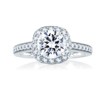 Exquisite Quilts® Interior Halo Engagement Ring