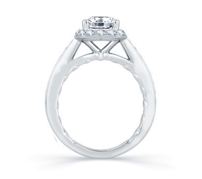 Exquisite Quilts® Interior Halo Engagement Ring, photograph 2