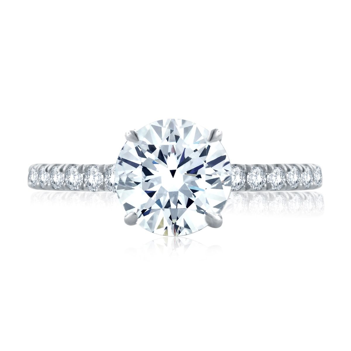 Statement Round Diamond Center Engagement Ring, photograph 3