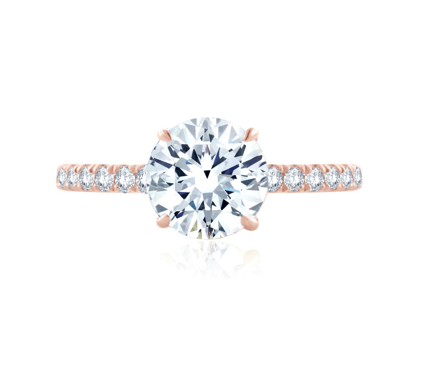 Statement Round Diamond Center Engagement Ring, photograph 6