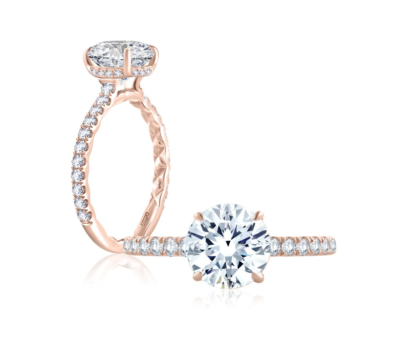 Statement Round Diamond Center Engagement Ring, photograph 5
