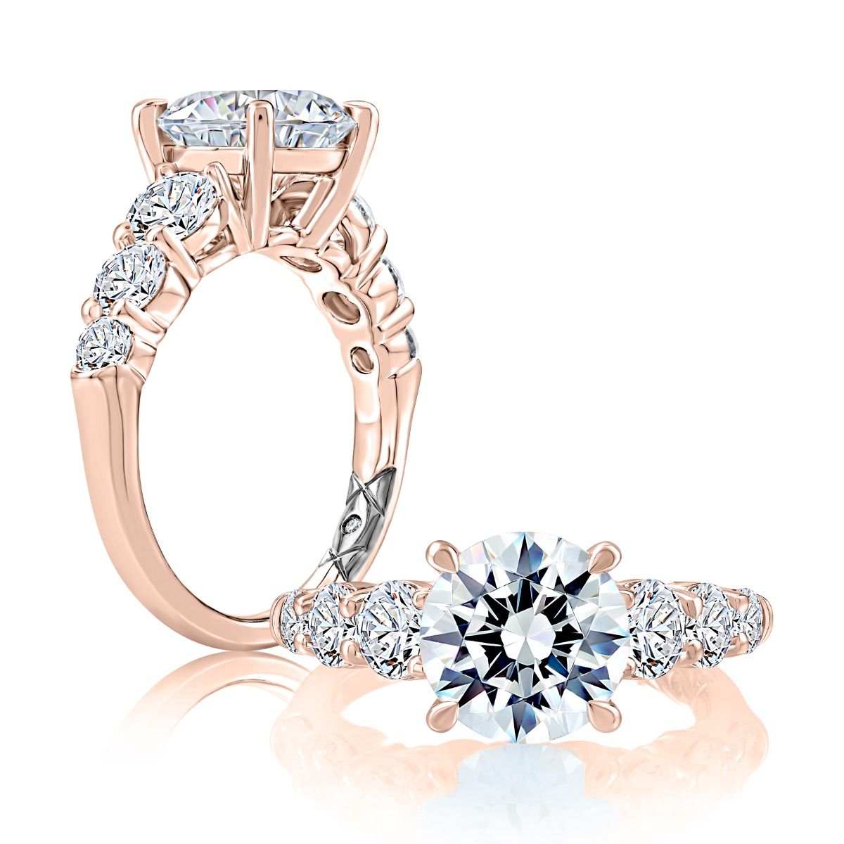 Classic Solitaire Round Center Diamond Engagment Ring