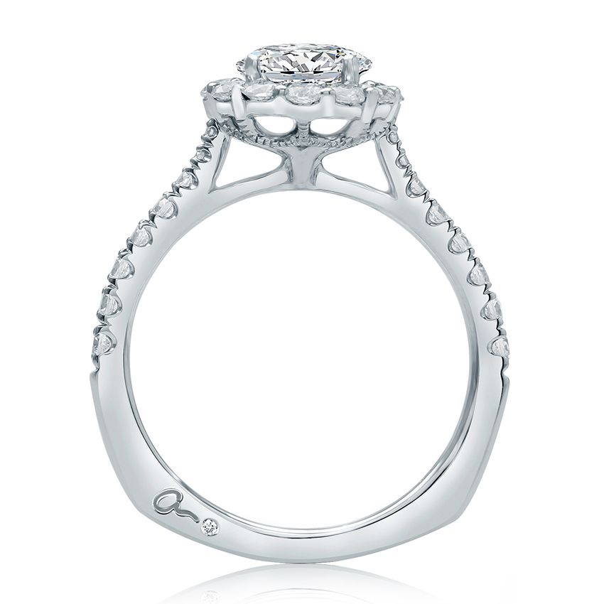 Round Halo Engagement Ring