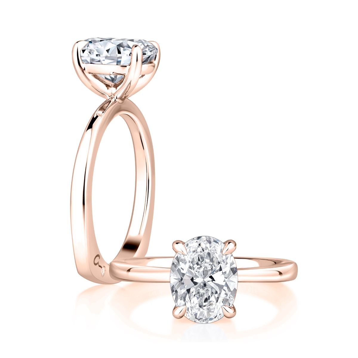 Oval Solitaire Engagement Ring with Signature Foundation®, photograph 7