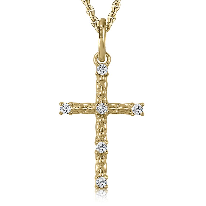 Small cross pendant with diamonds