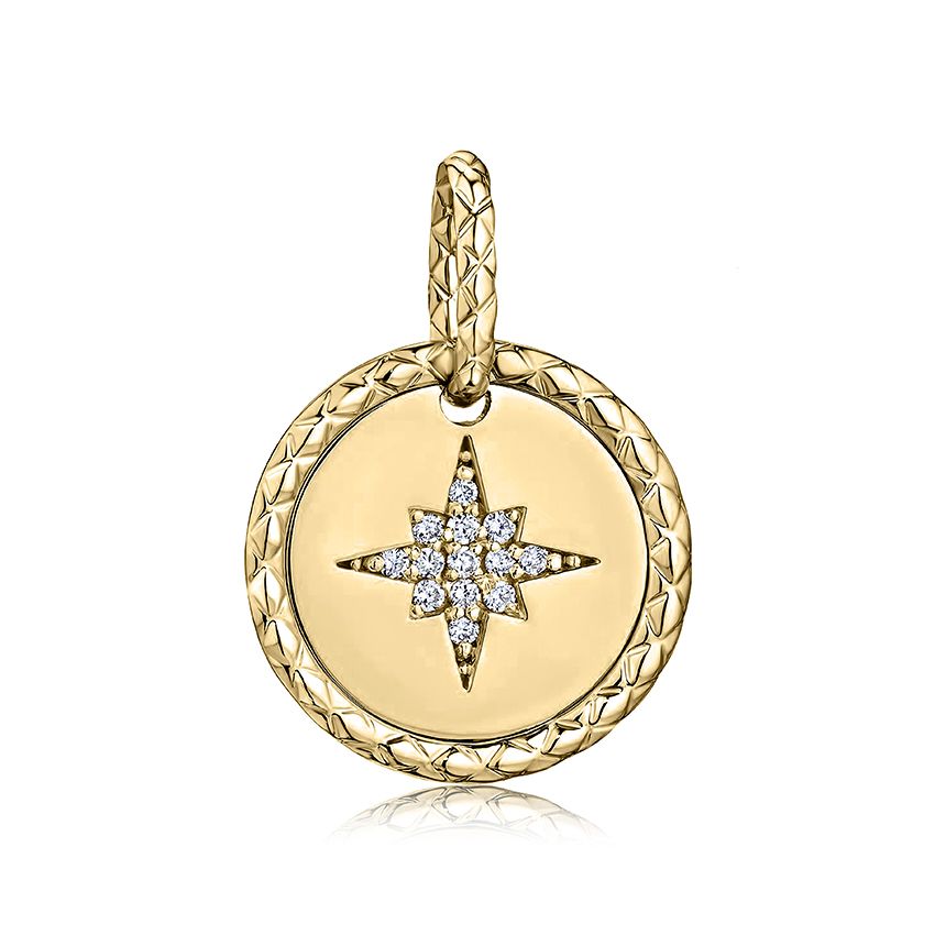 Diamond pendant with Quilts® border- no chain