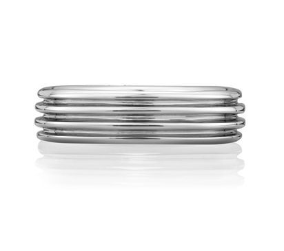Elegant Four Groove Men's Signature Band