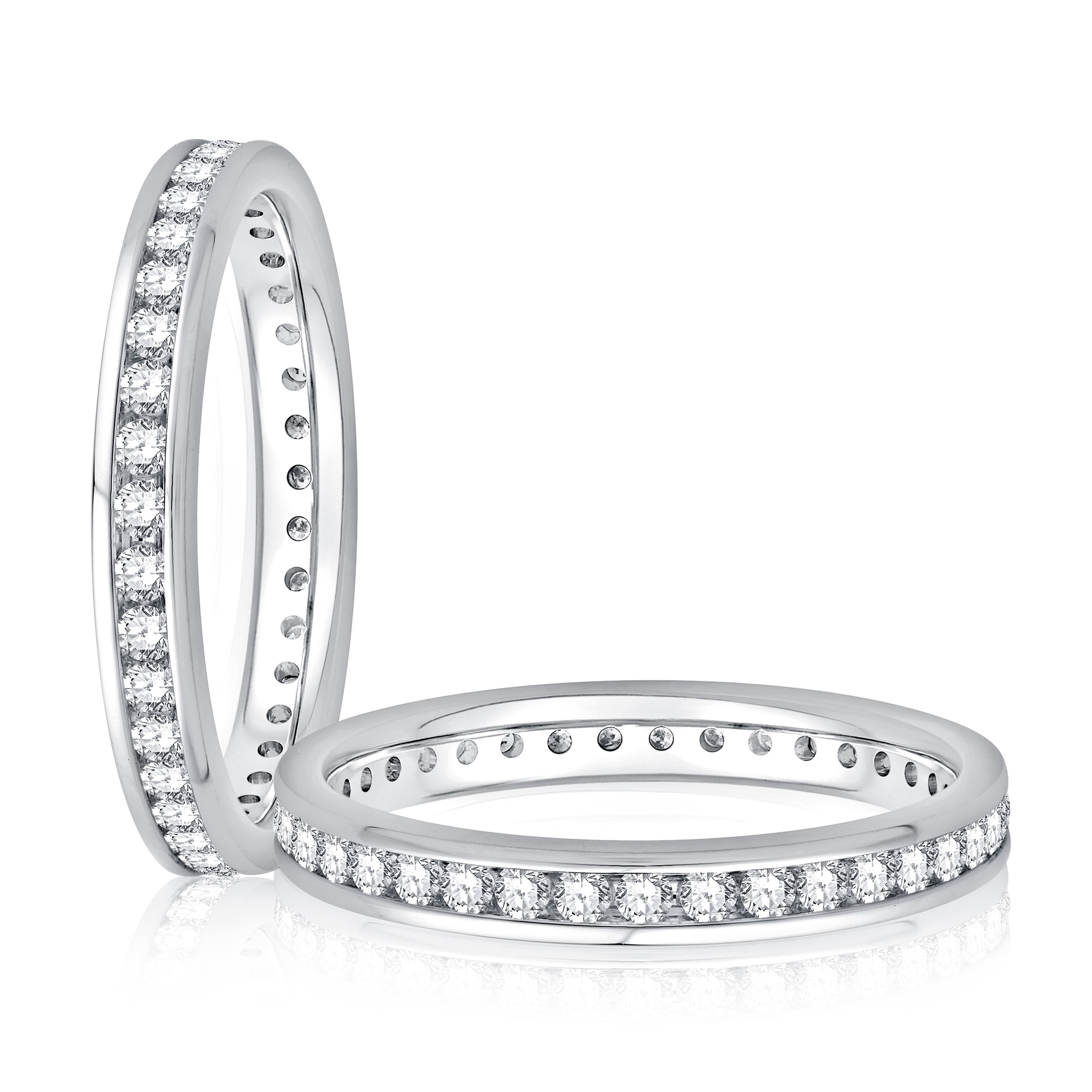 Channel Set Round Diamond Eternity Band