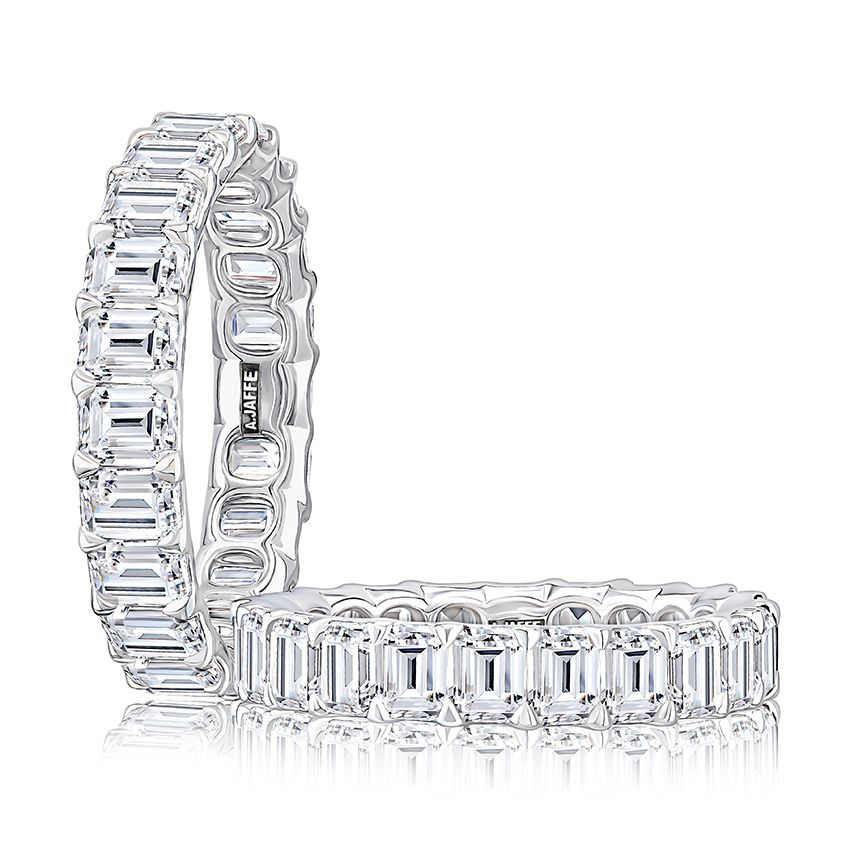 Emerald Diamond Eternity Wedding Band