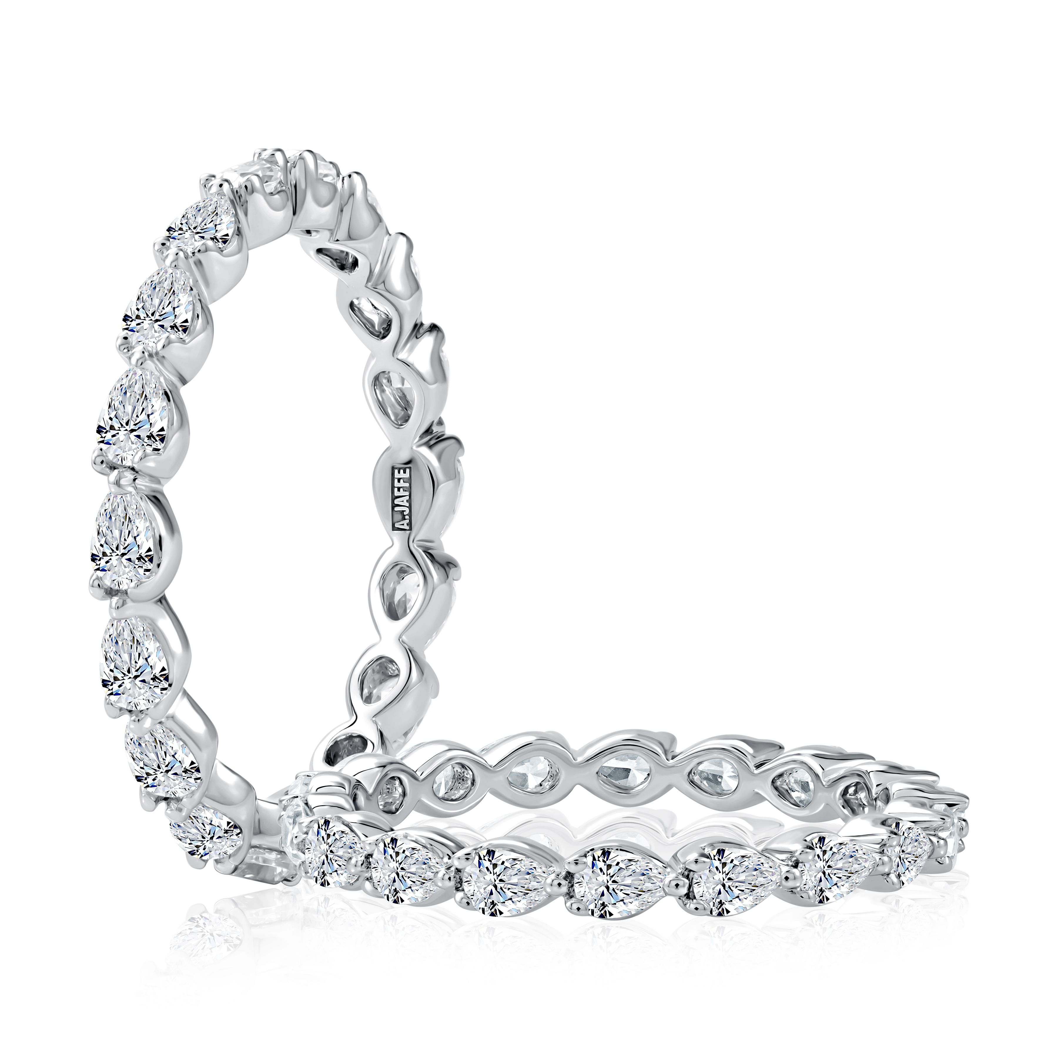 East West Set Pear Shaped Eternity Band