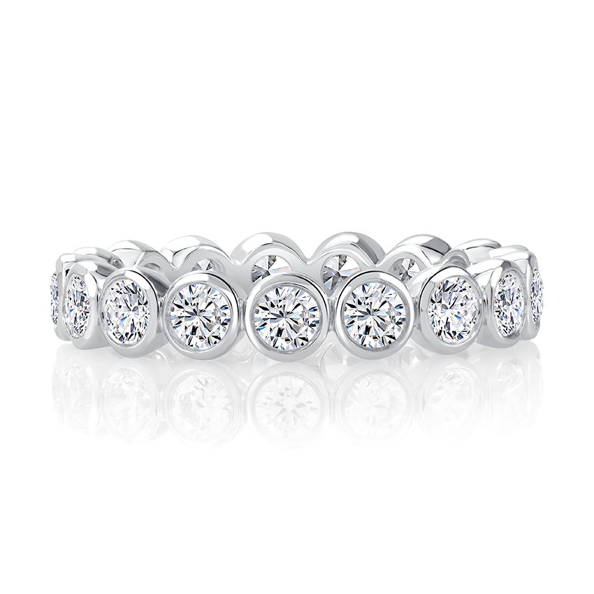 Round Bezel Set Eternity Band