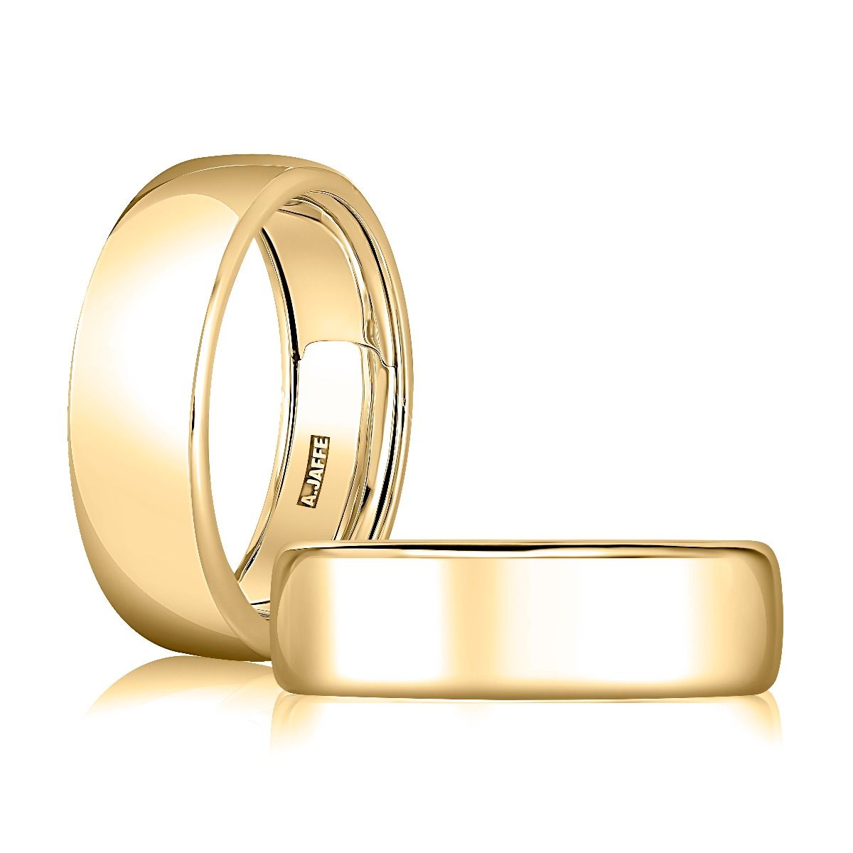 7mm High Polish Soft Domed Yellow Gold Band