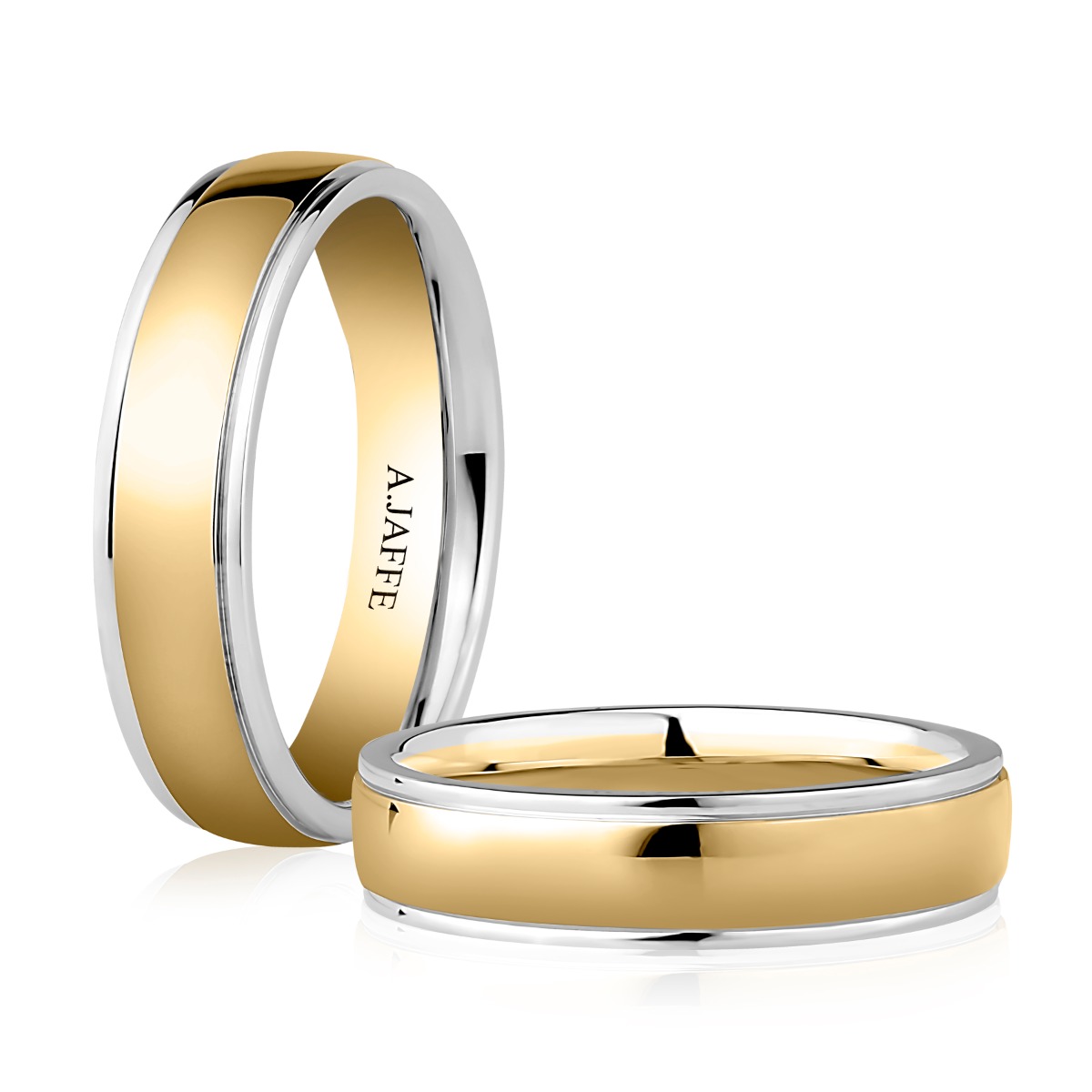 Classic Two-Tone High Polish Domed Men's Band