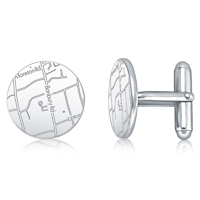 Sterling Silver Circle Cufflinks