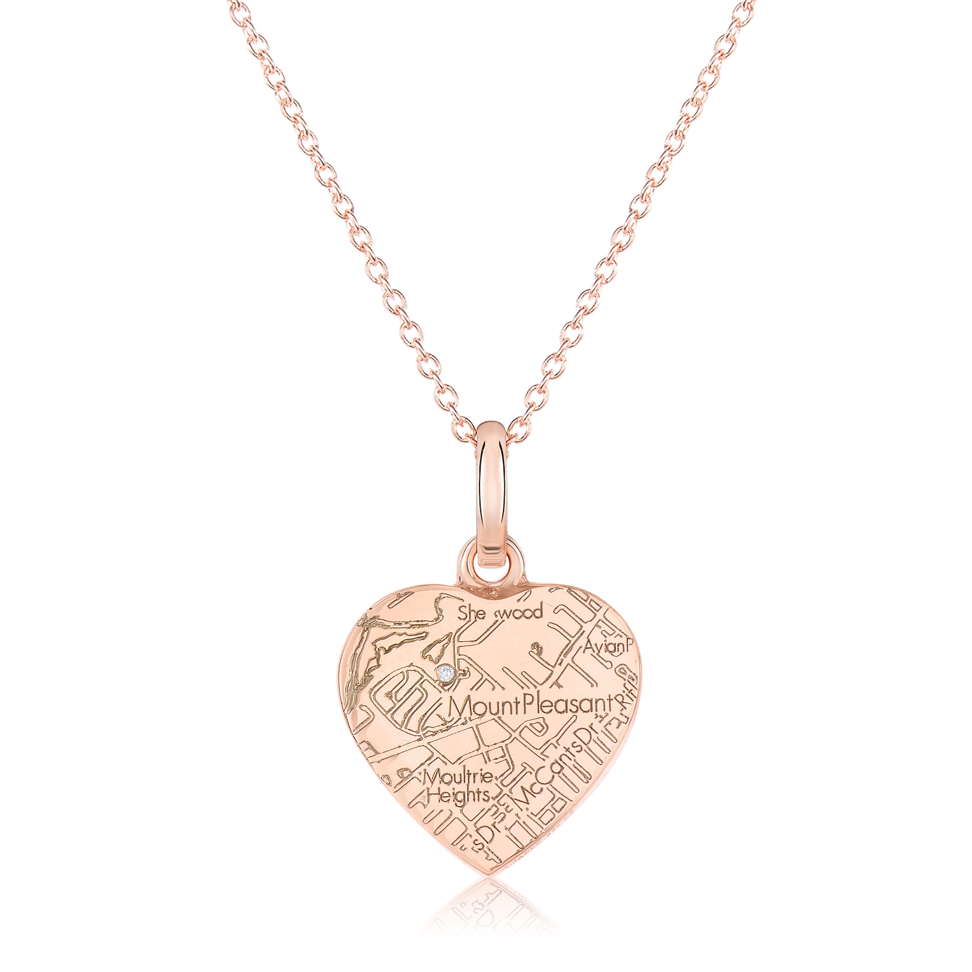 14k Rose Gold Heart Pendant