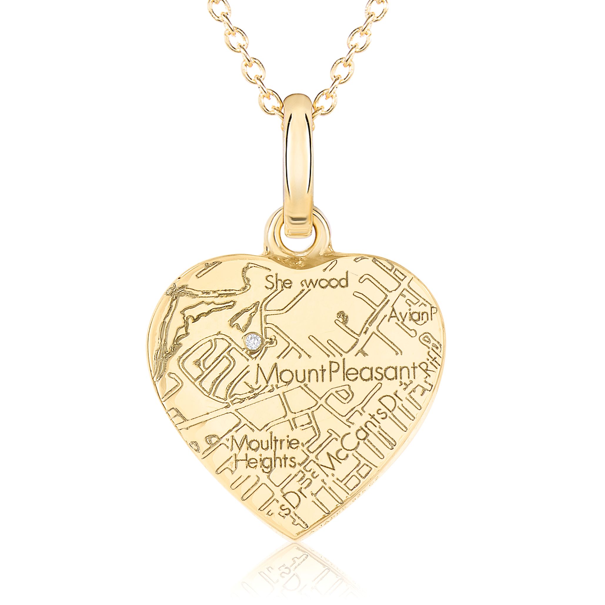 14k Yellow Gold Heart Pendant