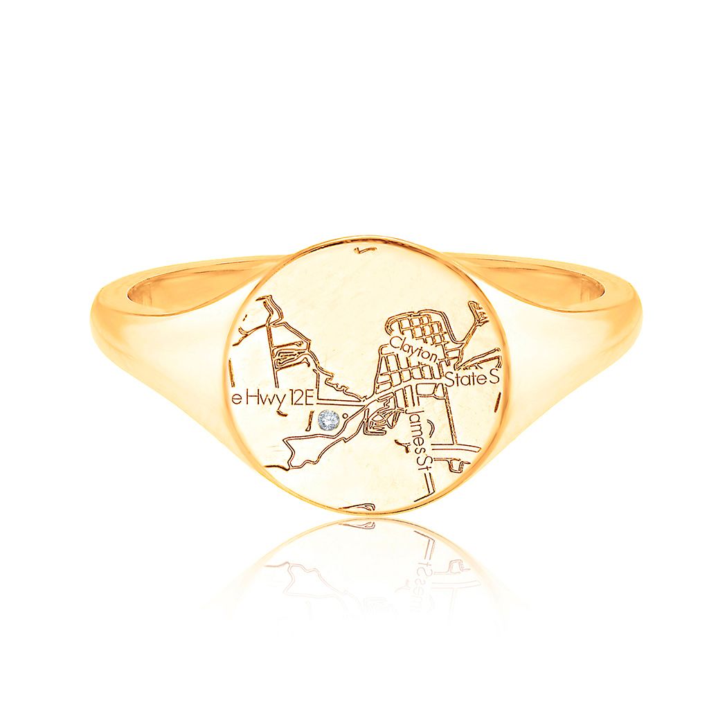 14k Yellow Gold Signet Ring