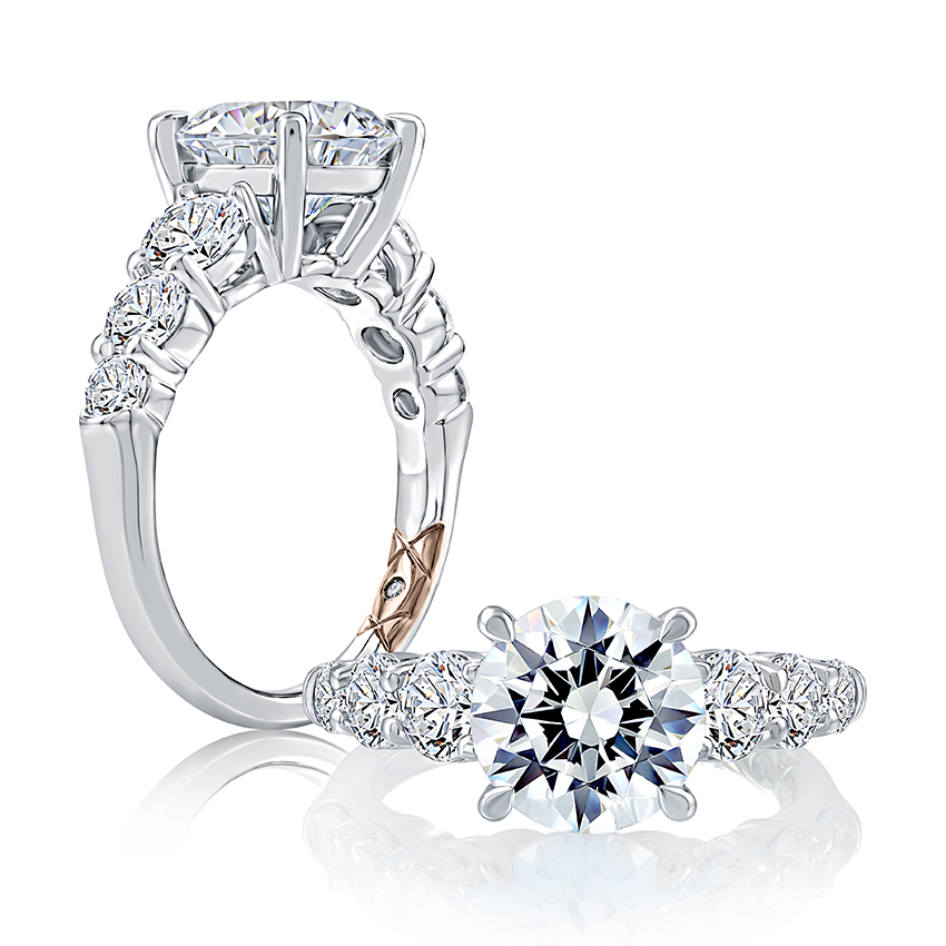 Classic Solitaire Round Center Diamond Engagment Ring