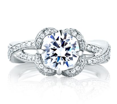 Diamond Floral Seasons Of Love Engagement Ring