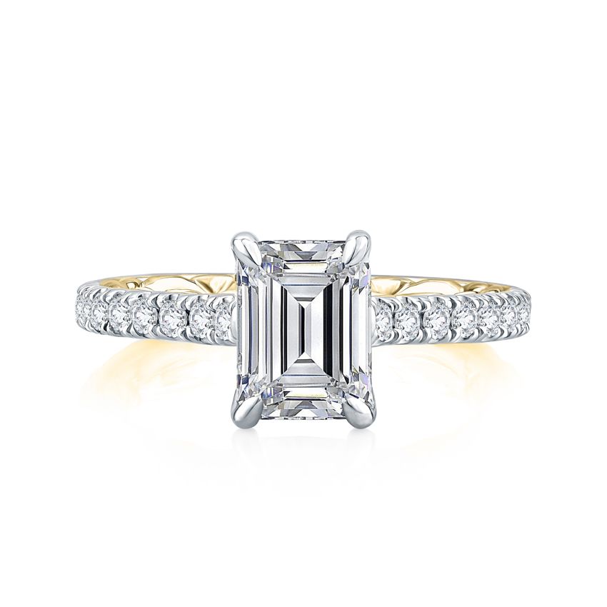 Empire Emerald Cut Diamond Engagement Ring
