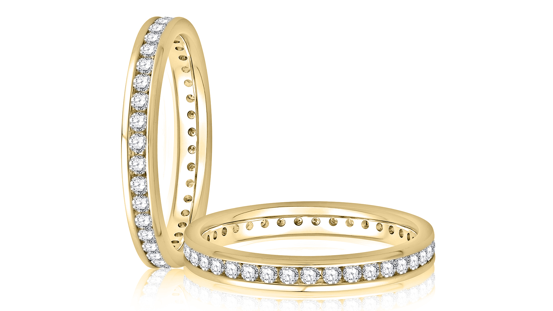 Channel Set Round Diamond Eternity Band