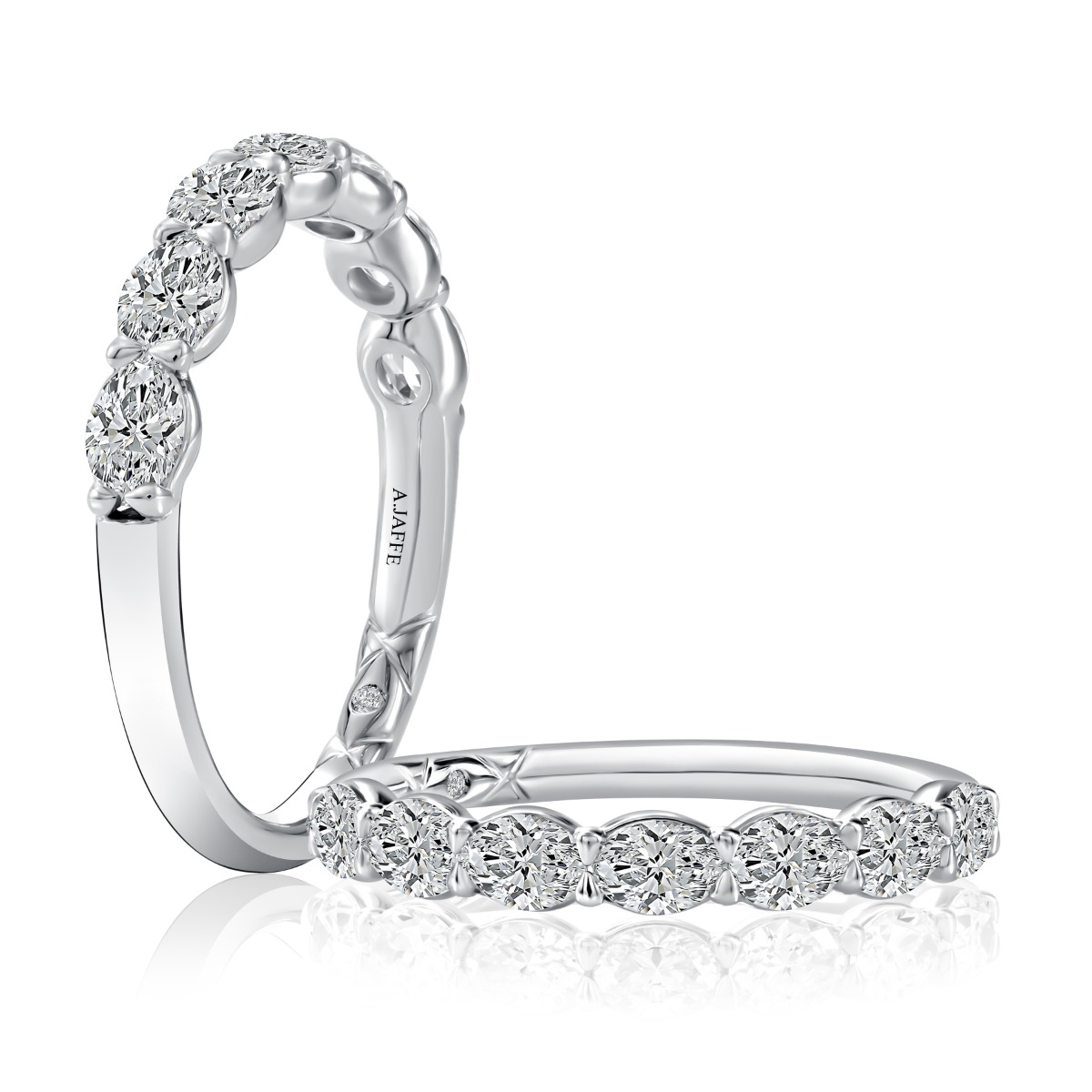 East West Oval Diamond Band with Petite Quilts®