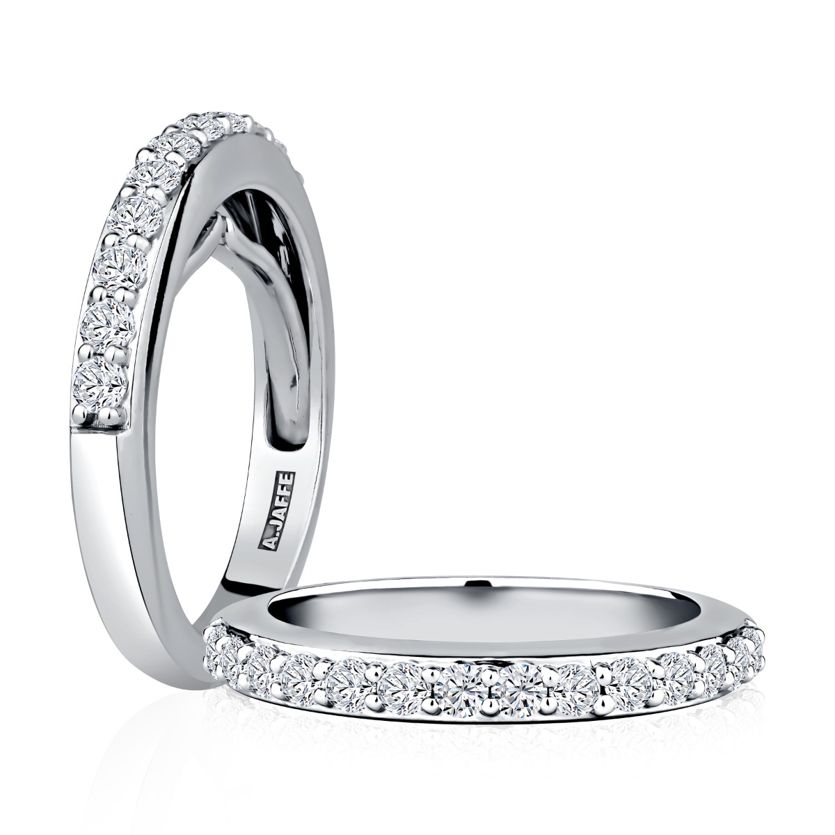 Halfway Double Shared Prong Diamond A.JAFFE Flex Band™